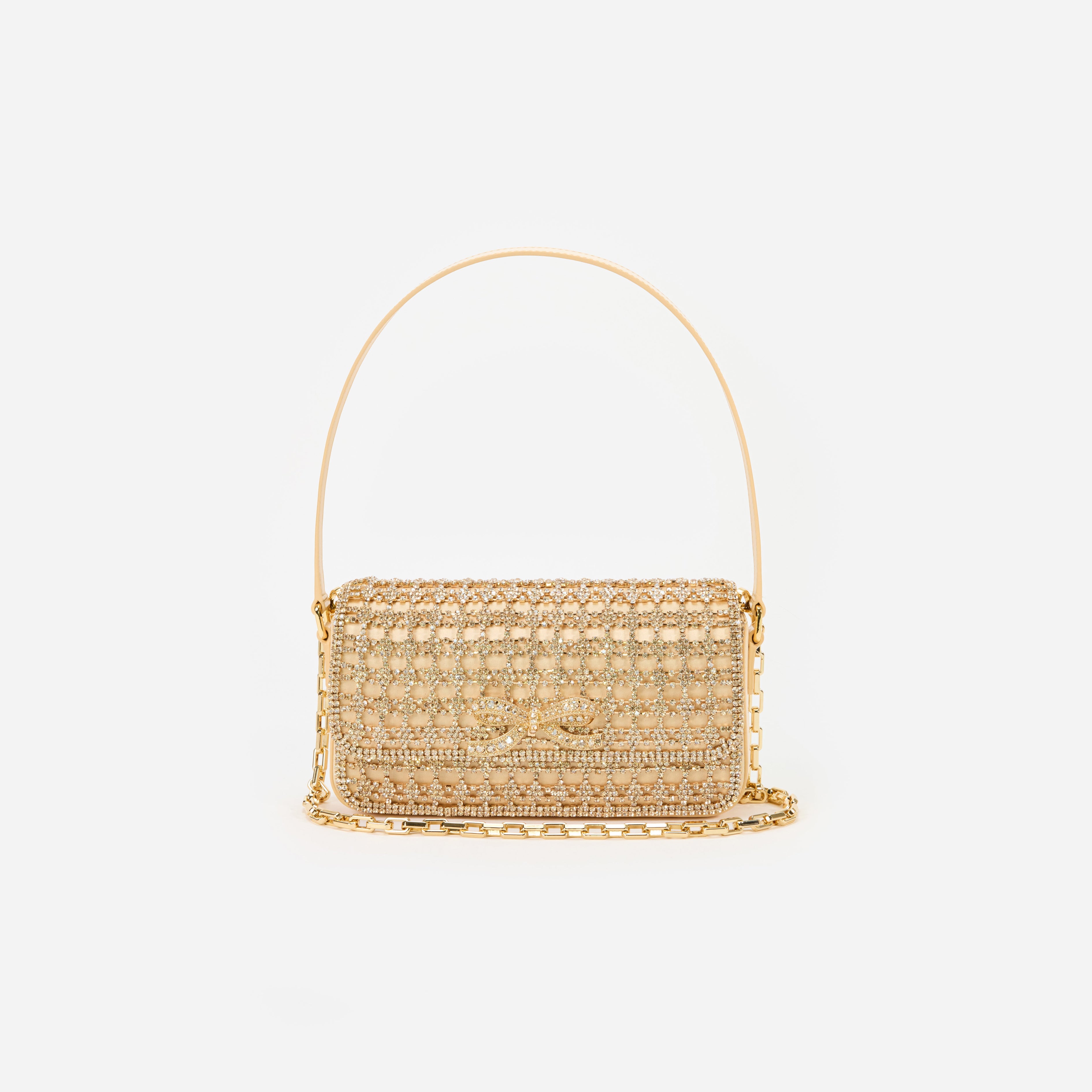 Gold Crystal Shoulder Bag