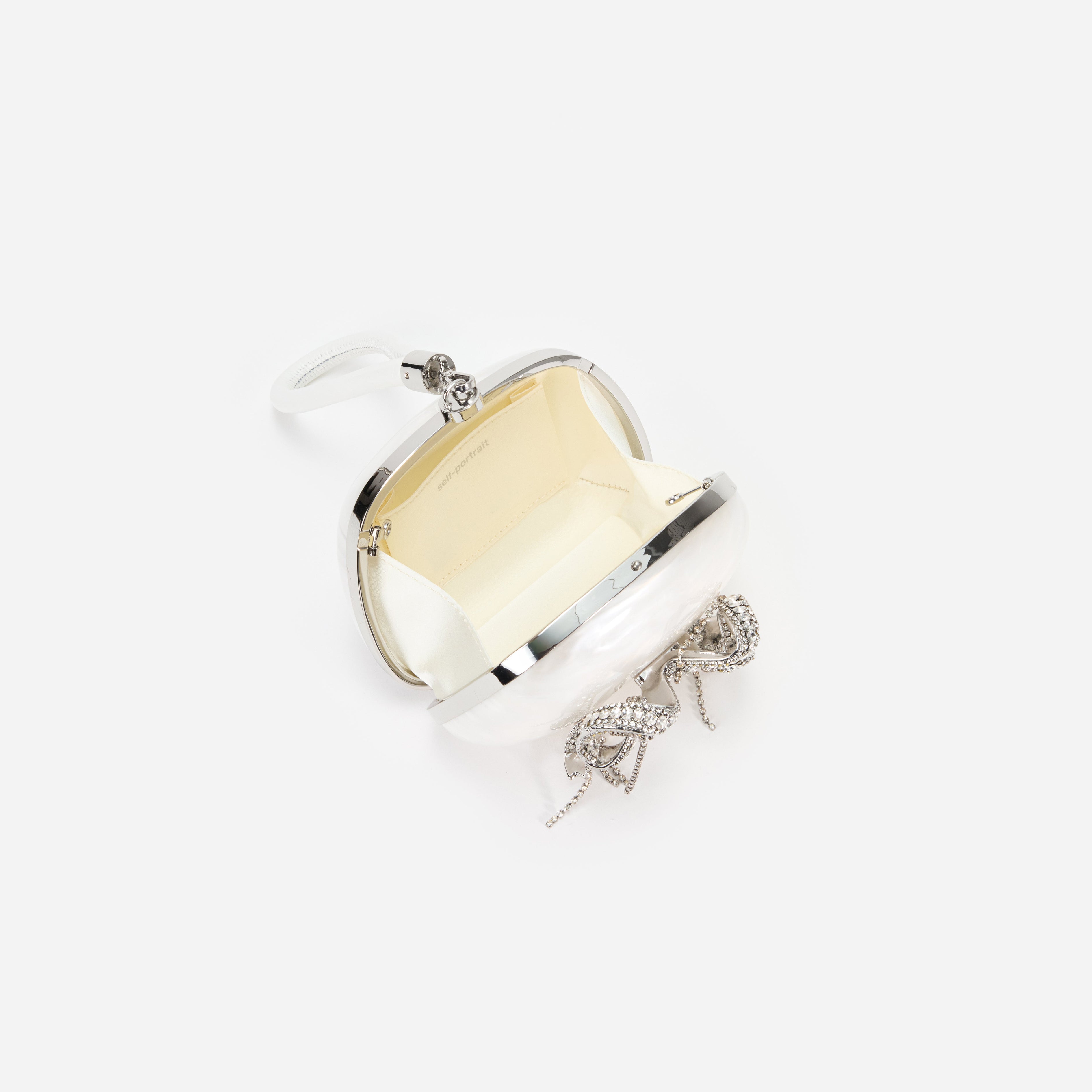 Pearl Top Handle Clutch Bag