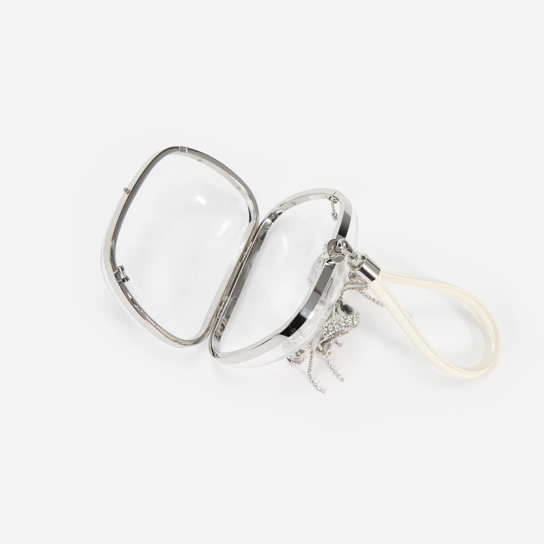 A close up of the fabric for the Clear Top Handle Clutch Bag