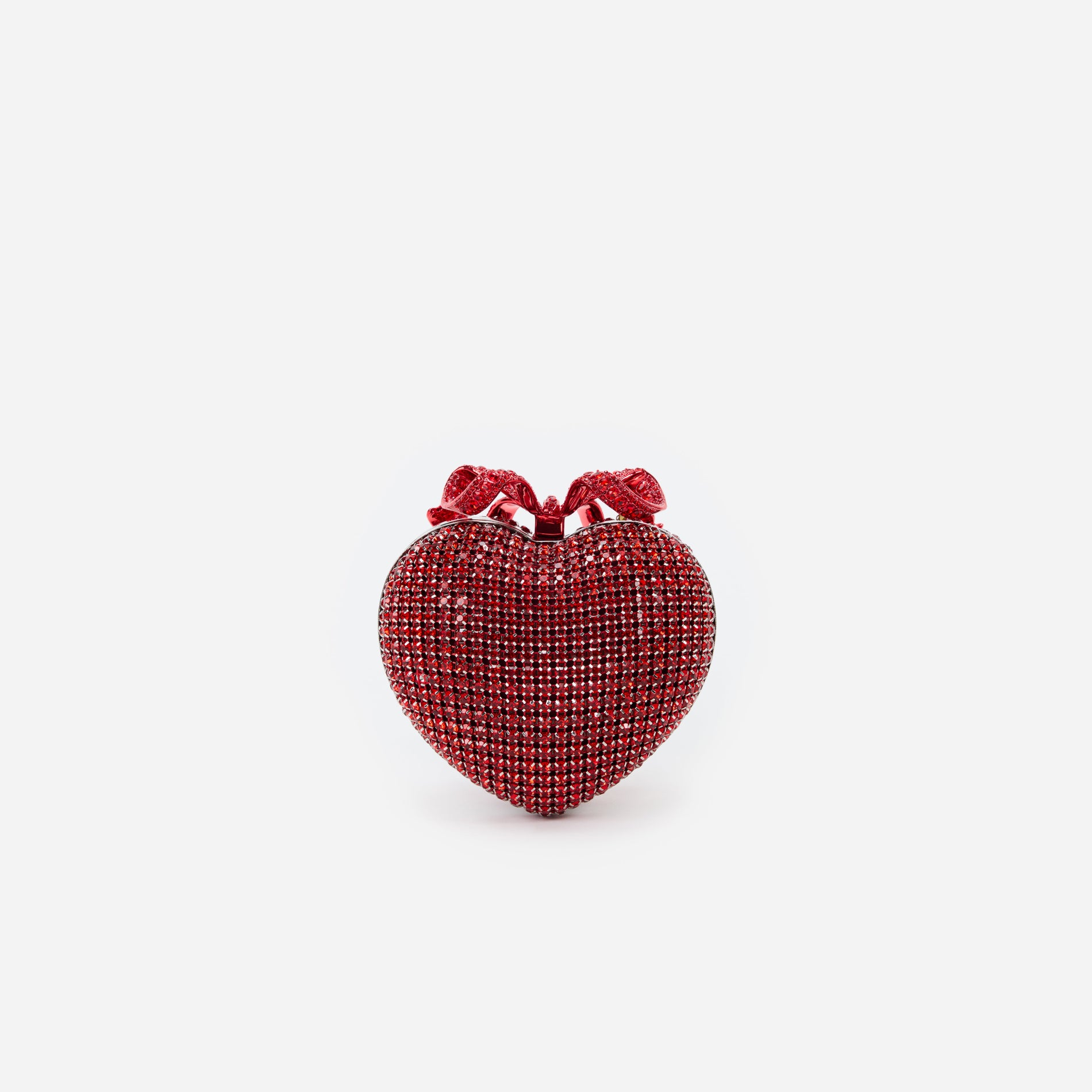 Red Crystal Heart Clutch