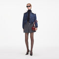 Denim Knit Collar Jacket