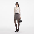 Cream Jacquard Blouse