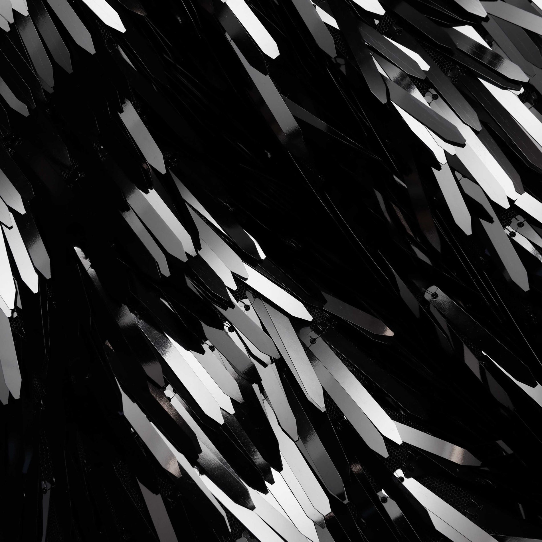 A close up of the fabric for the Black Sequin Midi Skirt