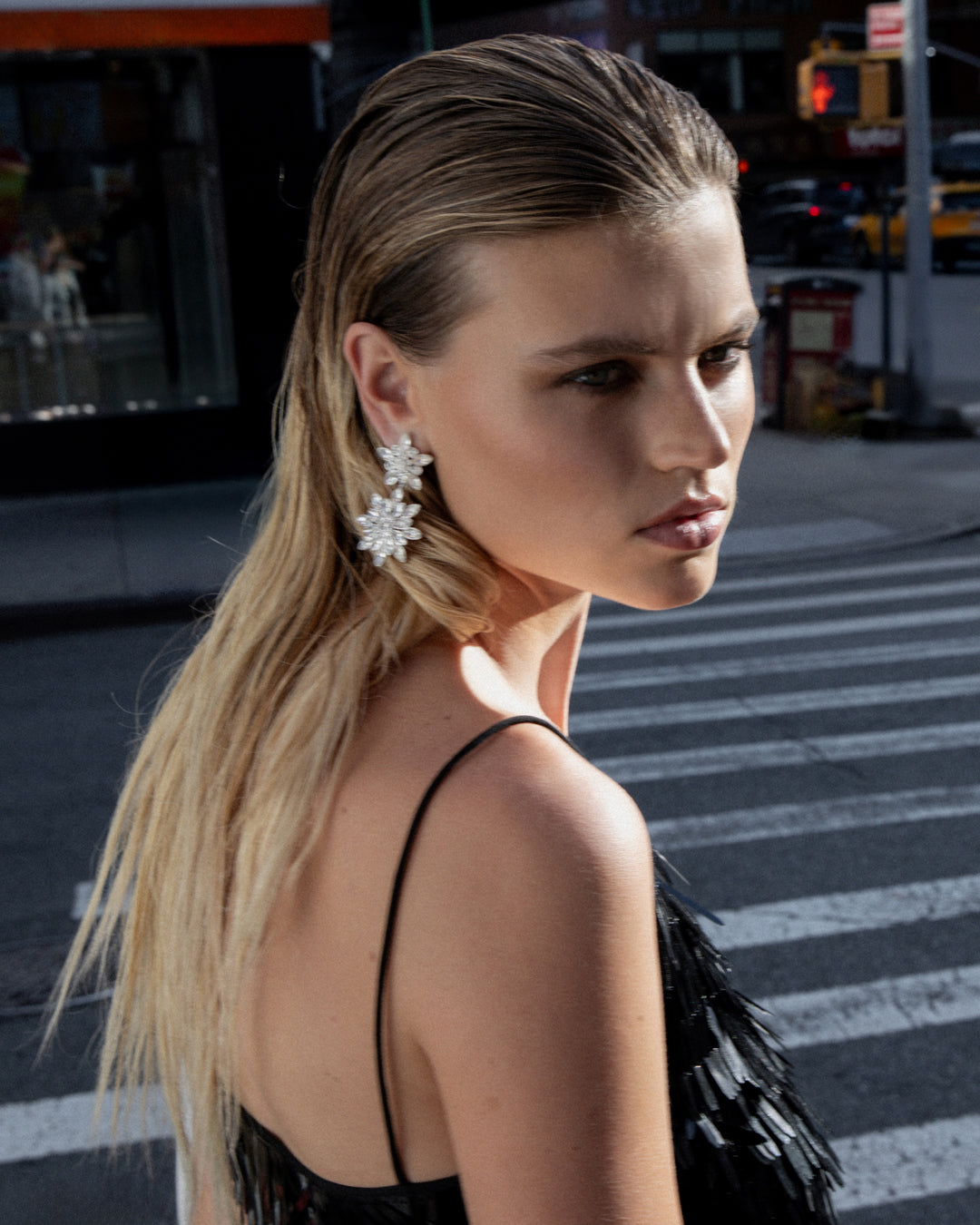 Crystal Tiered Earrings