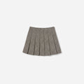 Black Check Pleated Skirt