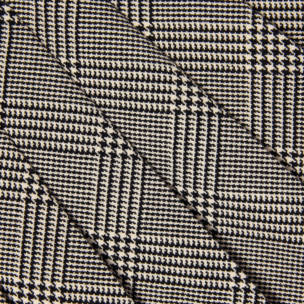 Black Check Pleated Skirt