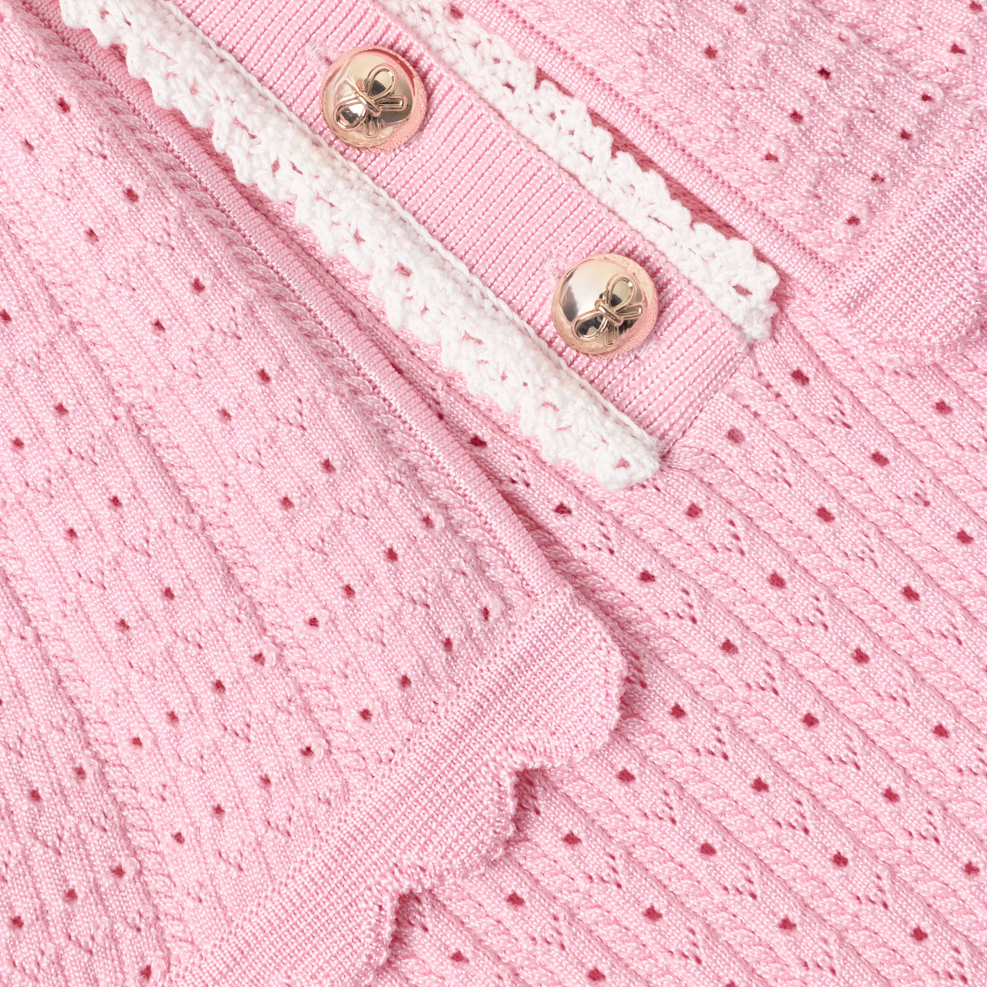 Pink Knitted Cape Dress