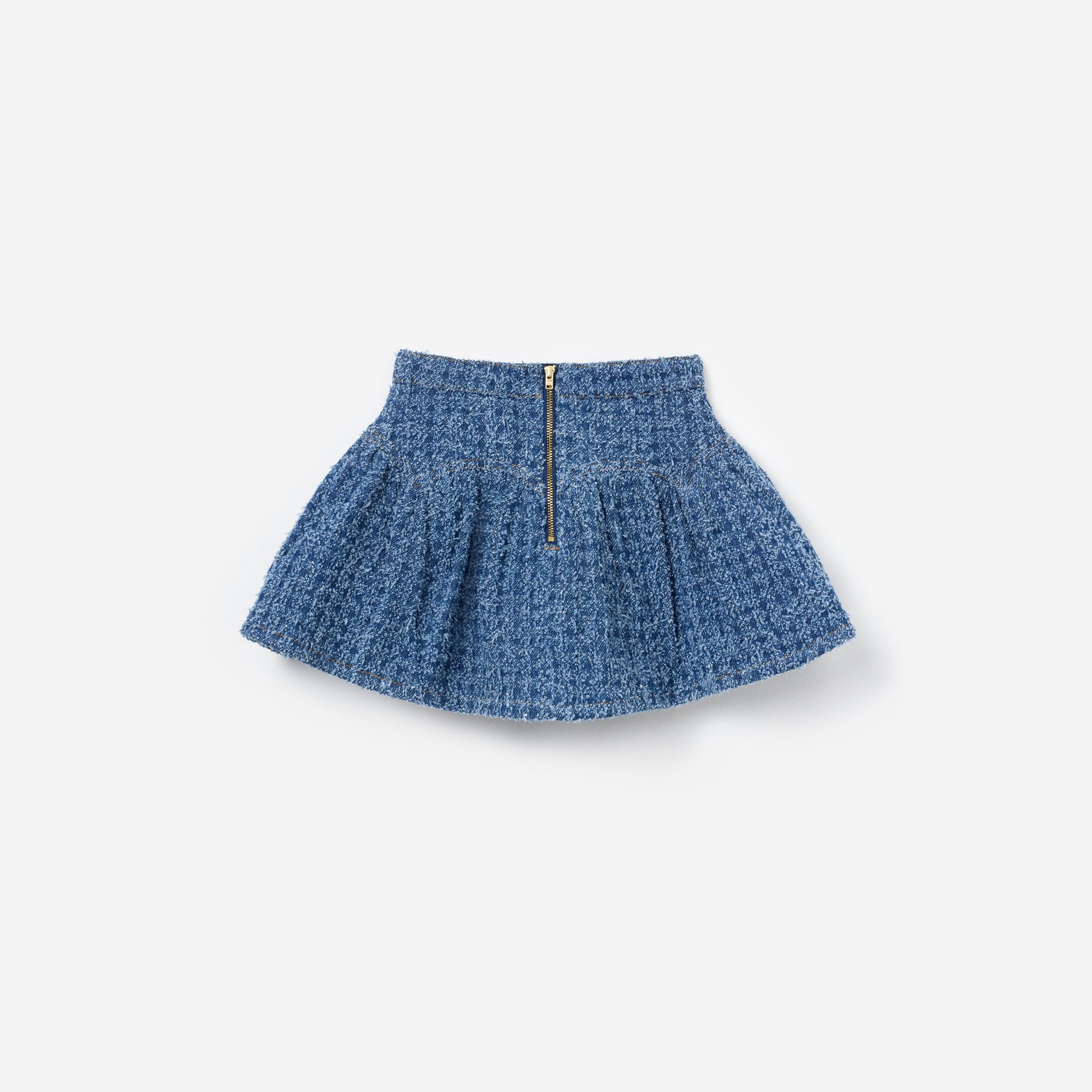 Textured Denim Skirt