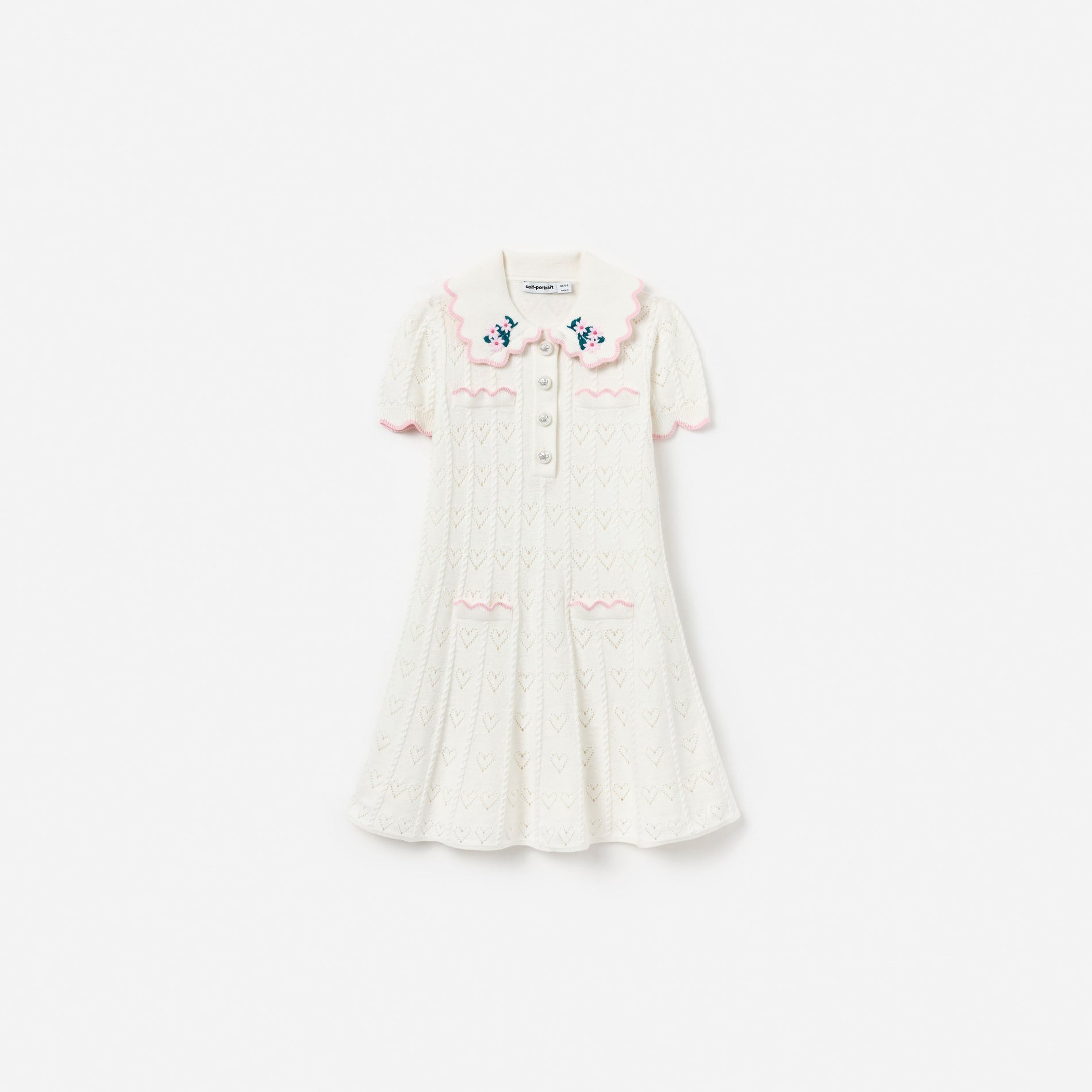 Cream Heart Knit Dress