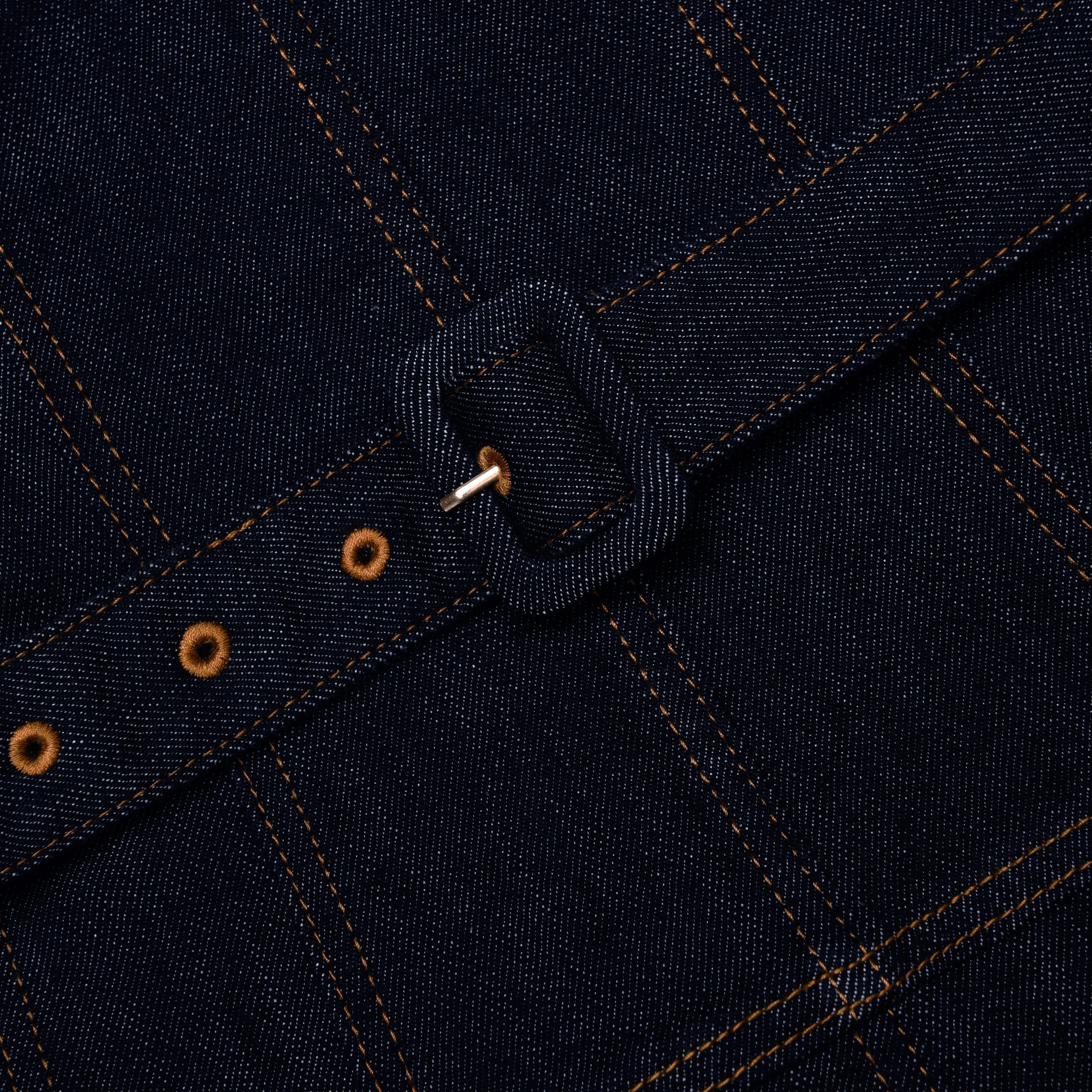 Indigo Denim Flared Midi Dress