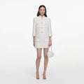Cream Boucle Mini Dress