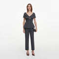 Grey Tailored Brooch Jumpsuit