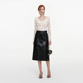 Cream Lace Frill Top