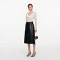 Cream Lace Frill Top