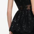 Black Lace Peplum Top