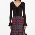 Multi Textured Knit Midi Skirt