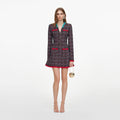 Multi Textured Knit Mini Dress