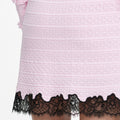 Pink Pointelle Knit Skirt