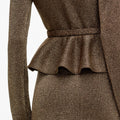 Bronze Tailored Knit Midi Dress