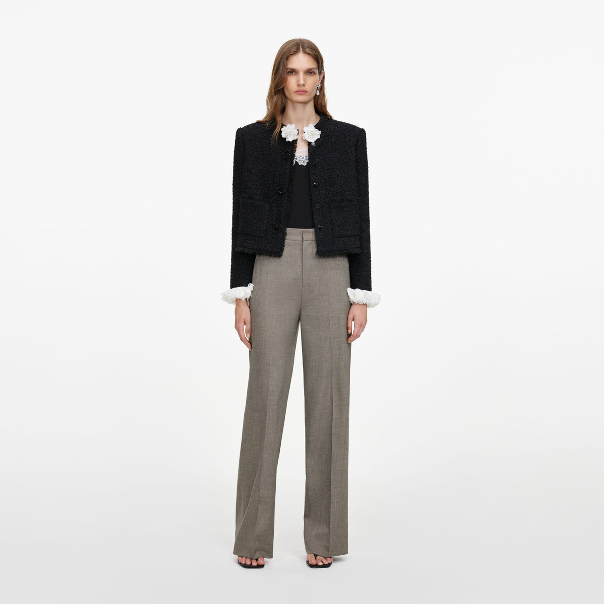 Brown Twill Tailored Trousers