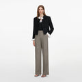 Brown Twill Tailored Trousers