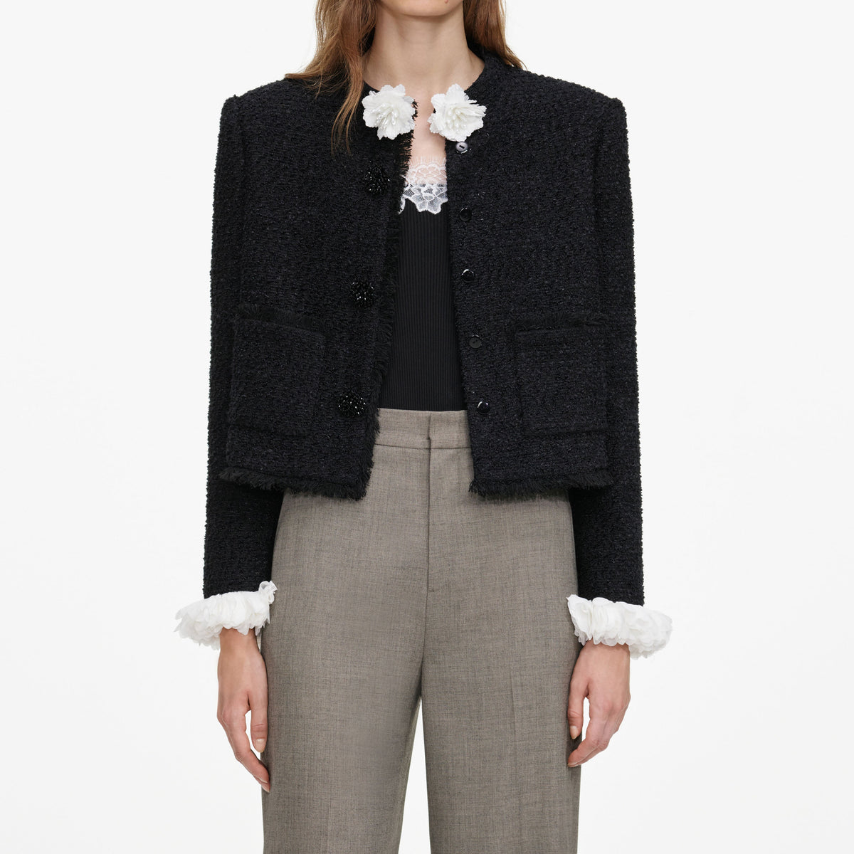 Brown Twill Tailored Trousers