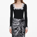 Silver Fil Coupe Midi Skirt