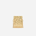 Gold Floral Engraved Micro Bag