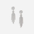 Silver Crystal Multi Droplet Earrings
