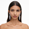 Silver Crystal Multi Droplet Earrings