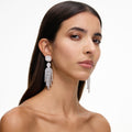 Silver Crystal Multi Droplet Earrings