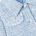 Blue Textured Boucle Jacket