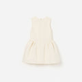 Cream Taffeta Flower Dress