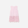 Pink Taffeta Lace Hem Dress