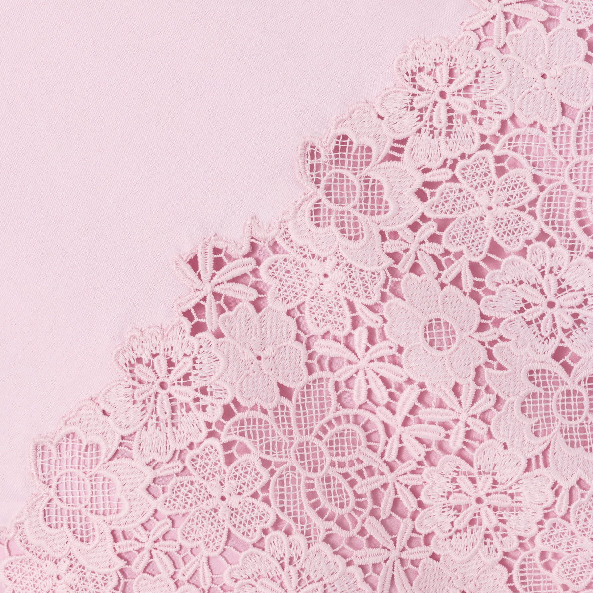 Pink Taffeta Lace Hem Dress