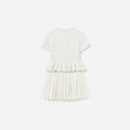 White Textured Knit Dress