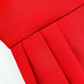 Red Crepe Bow Midi Dress
