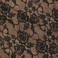 Black Floral Lace Midi Skirt