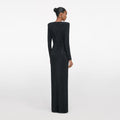 Black Rhinestone Embellished Maxi Dress