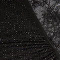 Black Rhinestone Mesh Cut Out Mini Dress