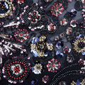 Navy Floral Sequin Maxi Dress