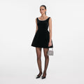 Black Velvet Mini Dress