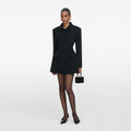Black Wool Double Breasted Jacket