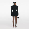 Black Wool Double Breasted Jacket