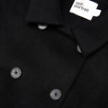 Black Wool Double Breasted Jacket