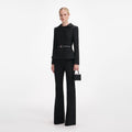 Black Wool Double Breasted Jumpsuit
