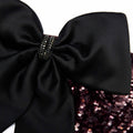 Brown Sequin Bow Maxi Dress