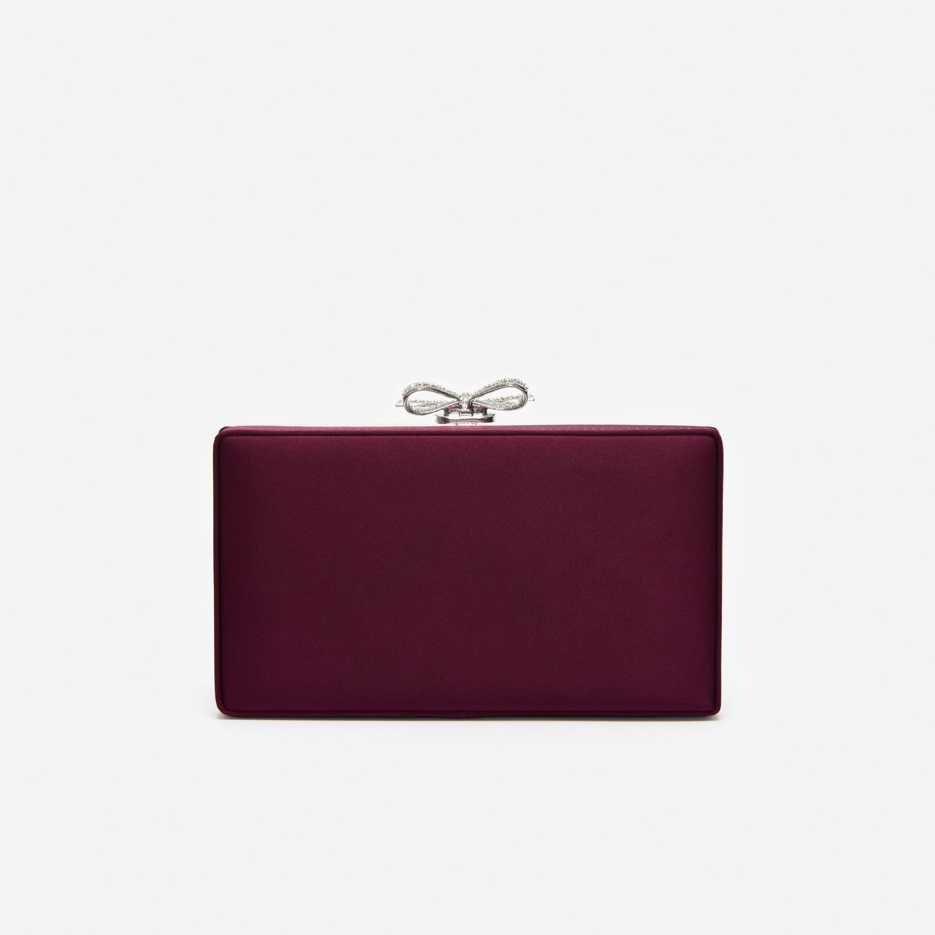 Back view of a Burgundy Chainmail Clutch Bag