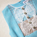 Blue Boucle Mini Dress