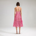 Pink Azaelea Lace Midi Dress